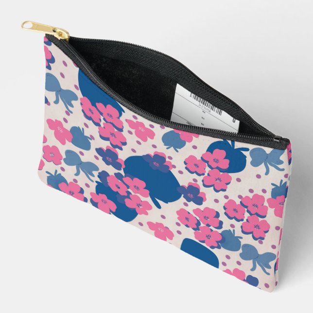 Pochette À Accessoires Fleur sauvage néon fraise  (Ouvrir)