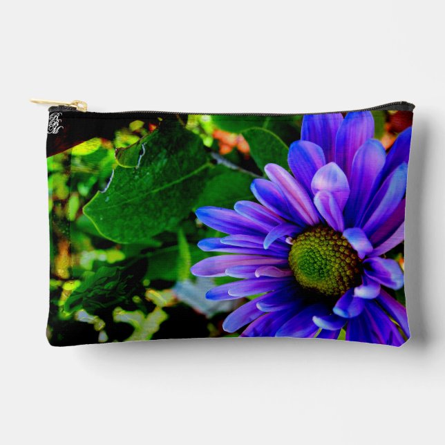 Pochette À Accessoires Fleur Violette Brillante (Recto)