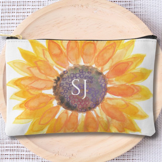 Pochette À Accessoires Fleurs à monogramme  (Créateur téléchargé)