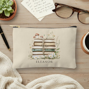 Pochette À Accessoires Fleurs Aquarelle Livres Anciens Personnalisés