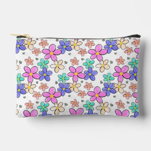 Pochette À Accessoires fleurs arc-en-ciel colorées lumineuses abeilles bo