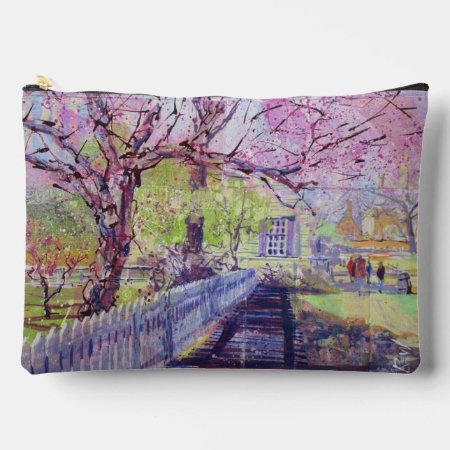 Pochette À Accessoires Fleurs d'arbre Redbud rose à Williamsburg Virginie (Recto)