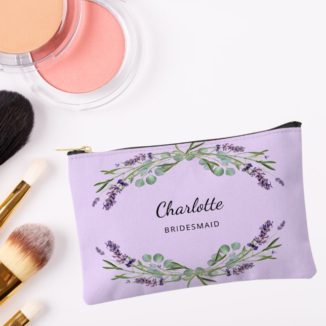 Pochette À Accessoires Fleurs de lavande violette bridesmaid (Créateur téléchargé)
