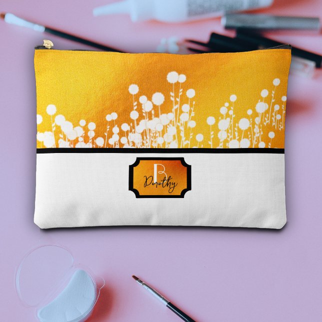 Pochette À Accessoires Fleurs de magie jaune (Créateur téléchargé)