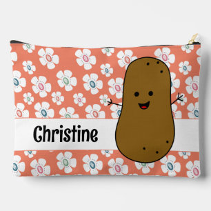 Pochette À Accessoires Fleurs de marguerite Saumon rose Brown pomme de te