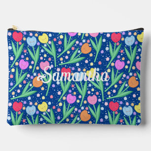Pochette À Accessoires Fleurs de tulipes colorées