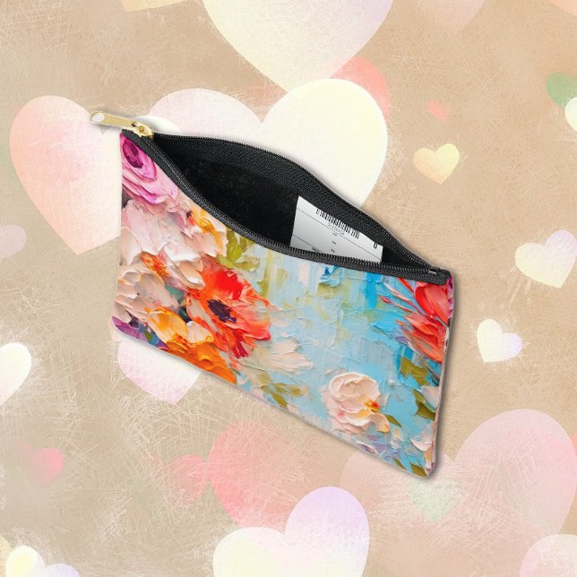 Pochette À Accessoires Fleurs d'été texturées (Créateur téléchargé)