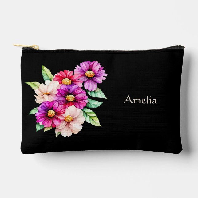 Pochette À Accessoires Fleurs Filles Simples Et Élégantes (Recto)