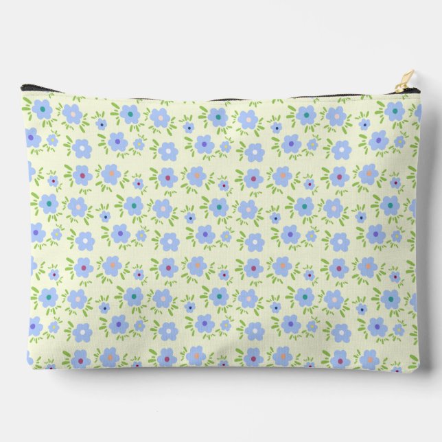 Pochette À Accessoires Fleurs joyeuses Arrière - plan Jaune (Verso)