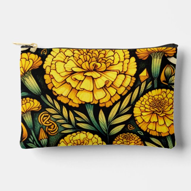 Pochette À Accessoires Fleurs Marigold (Recto)