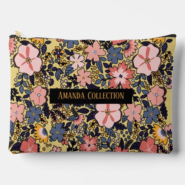 Pochette À Accessoires Fleurs multiples personnalisées modernes magnifiqu (Recto)