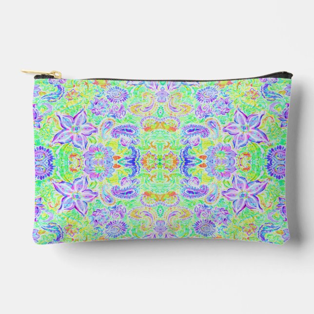 Pochette À Accessoires Fleurs printanières colorées mignonnes (Recto)