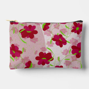 Pochette À Accessoires Fleurs roses et rouges - Floral