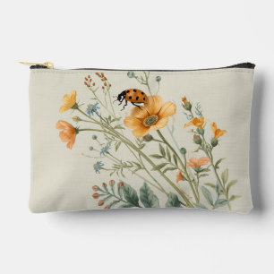 Pochette À Accessoires Fleurs sauvages vintage et aquarelle botanique de
