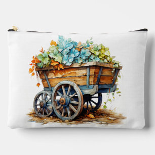 Pochette À Accessoires Fleurs sauvages vintages En Bois