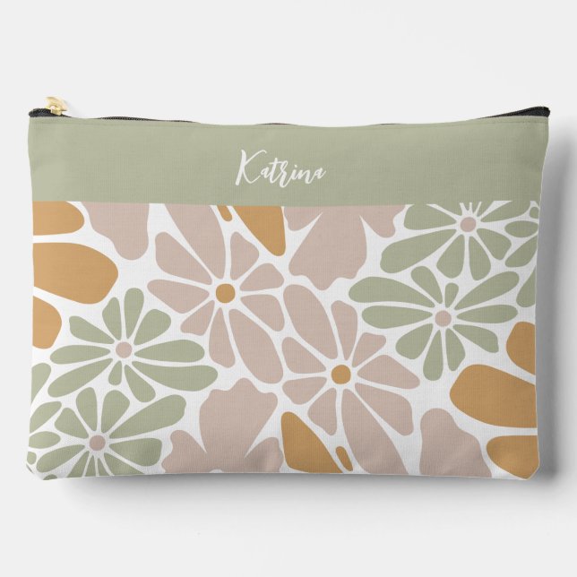 Pochette À Accessoires Fleurs Super rétro de Bohême (Recto)