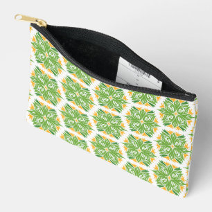 Pochette À Accessoires Fleurs Vertes, Motif De Fleurs, Modèle Floral