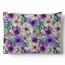 Fleurs violettes et roses