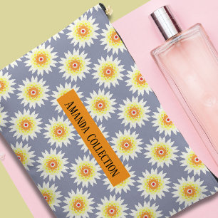 Pochette À Accessoires Fleurs violettes lumineuses modernes et chic perso