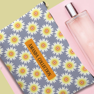 Pochette À Accessoires Fleurs violettes lumineuses modernes et chic perso