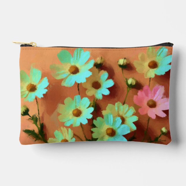 Pochette À Accessoires Fleurs Zinnia Elegans (Recto)