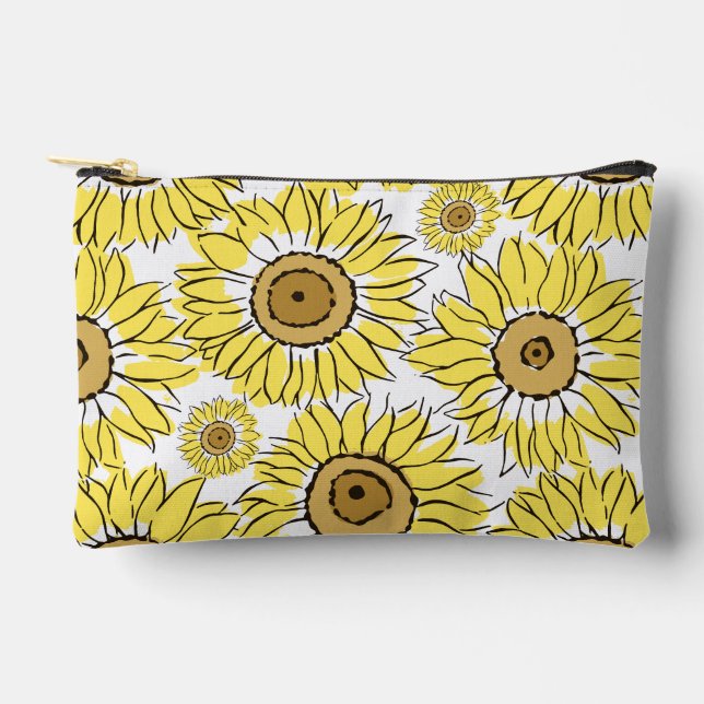 Pochette À Accessoires Fleuve Dorée Jaune Vibrant (Recto)