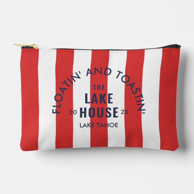 Pochette À Accessoires Floatin' Et Toastin' The Lake House Red Stripe (Recto)