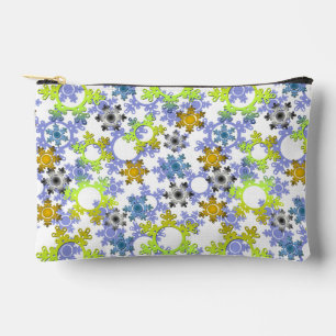 Pochette À Accessoires Flocons de papier découpés multicolores sur fond b