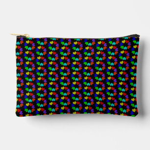 Pochette À Accessoires Floral Arc-en-ciel Coeurs d'amour