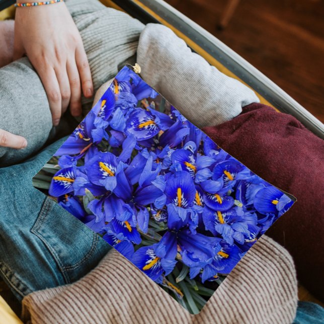 Pochette À Accessoires Floral d'Irises réticulées pourpres (In Situ)