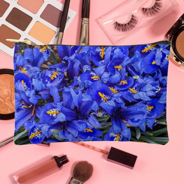 Pochette À Accessoires Floral d'Irises réticulées pourpres (In Situ)
