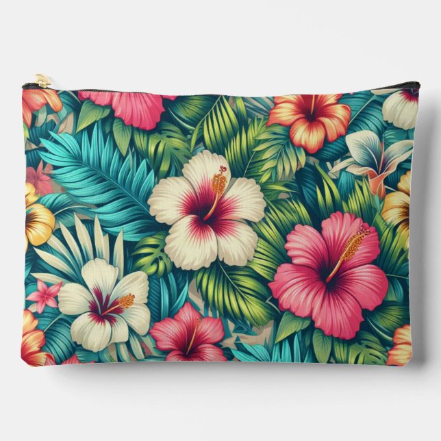 Pochette À Accessoires Floral hawaïen/tropical (Recto)