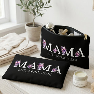 Pochette À Accessoires Floral Mama Nouveau texte maman