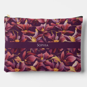 Pochette À Accessoires Floral pourpre-