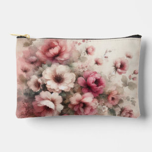 Pochette À Accessoires Floral rose Vintage inspiré
