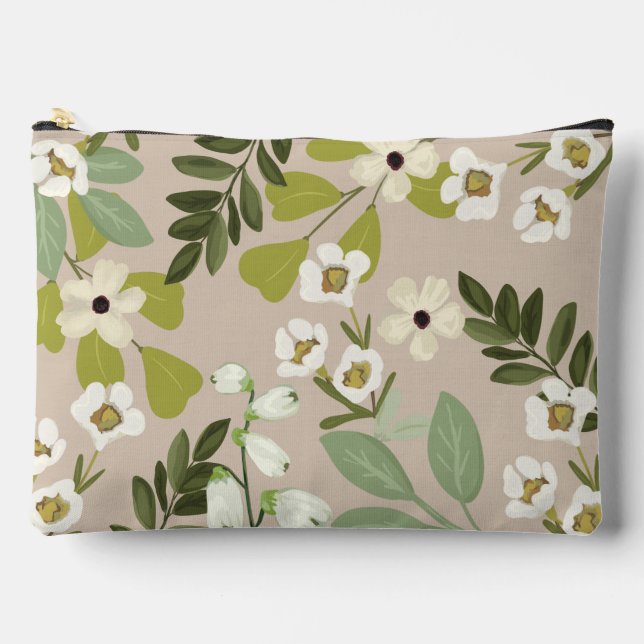 Pochette À Accessoires Floral verdure Motif moderne (Recto)