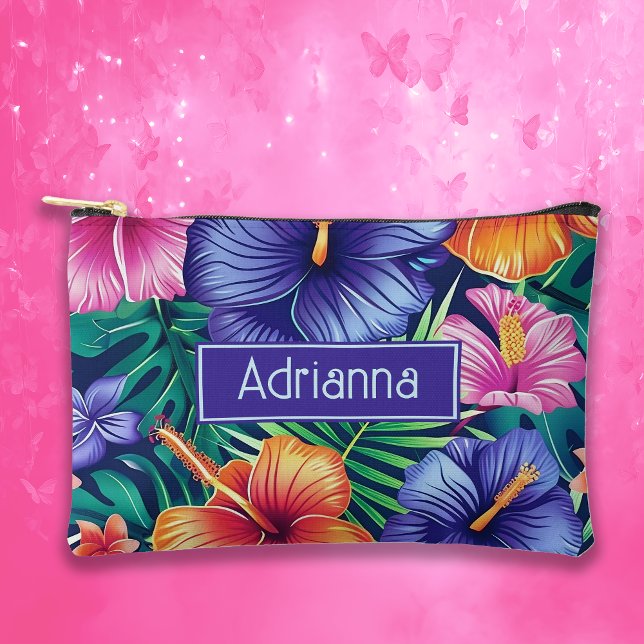 Pochette À Accessoires Flore tropicale vive (Créateur téléchargé)