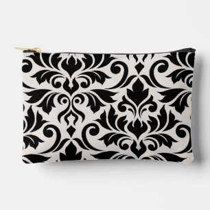 Pochette À Accessoires Flourissant Damask Art I 2Way Black + Crème