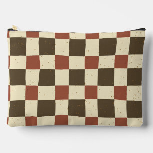 Pochette À Accessoires Fond classique à carreaux Couleurs de feuilles séc