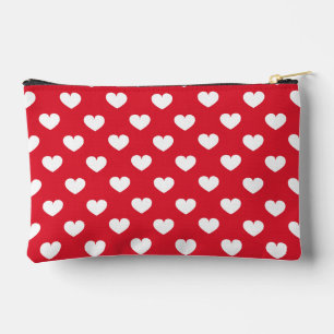 Pochette À Accessoires Fond de la Saint-Valentin à motif avec des coeurs