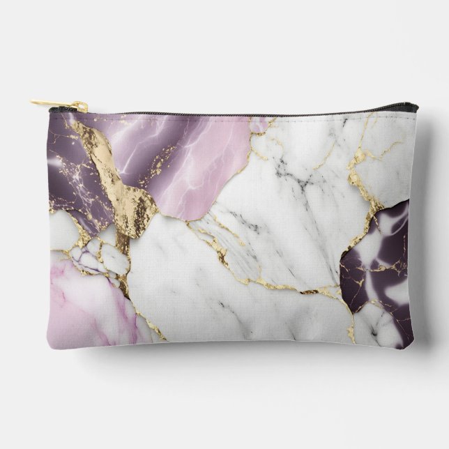Pochette À Accessoires Fond de texture de marbre avec un luxe (Recto)
