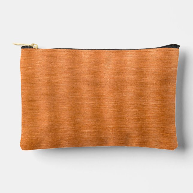 Pochette À Accessoires Fond de texture ondulée en cuivre poli (Recto)