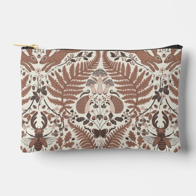 Pochette À Accessoires Forêt de mousse de Mocha/Bois et plantes (Recto)