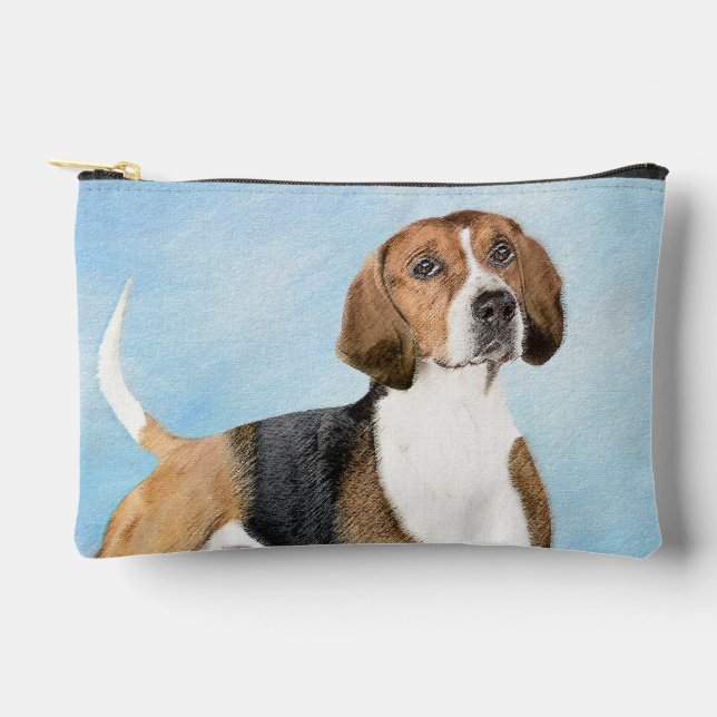 Pochette À Accessoires Foxhound Painting Cute Original Chien Art (Recto)