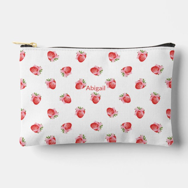 Pochette À Accessoires Fraise Tendance Élégante Moderne (Recto)