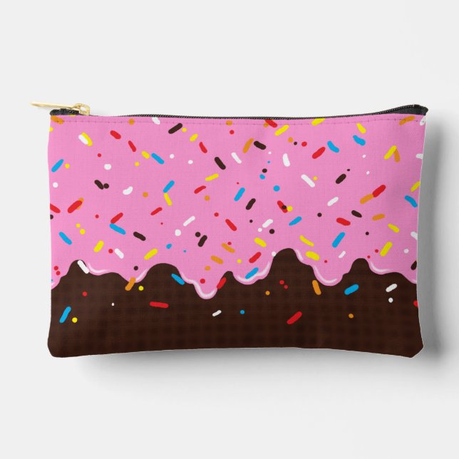 Pochette À Accessoires Friandise au Chocolat Rose Sucré (Recto)