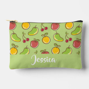 Pochette À Accessoires Fruits d'été frais motif vert