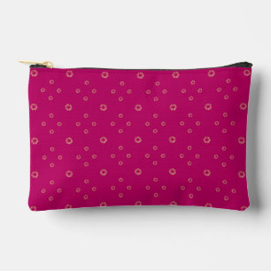 Pochette À Accessoires Fuchsia Zinnia Doré Soleil