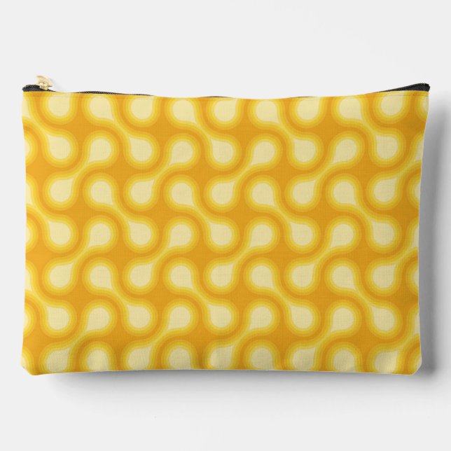Pochette À Accessoires Funky 1970 Metaball Graphic Circle Barbell Jaune (Recto)