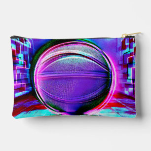 Pochette À Accessoires Funky basket violet et rose design